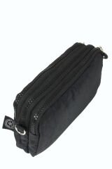 M 231 Mega Bag Krinkıl Kumaş Unisex El Omuz Çantası, Telefonluk (yatay), Clutch Siyah