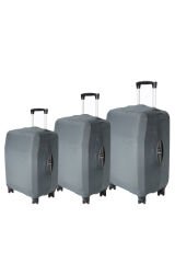 My Gri VALİZ KILIFI / BAVUL KORUYUCU ÖRTÜSÜ Büyük, Orta, Kabin Boy Set