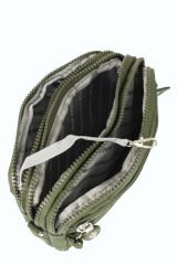 M 231 Mega Bag Krinkıl Kumaş Unisex El Omuz Çantası, Telefonluk (yatay), Clutch Yeşil