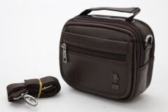 Plevr 8418 Us Polo Suni Deri Omuz Askılı, Kulplu Portföy Çanta Kahverengi