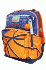 CH 23776 Basketbol - 4' Lü Okul Çantası Seti - Sırt Ve Beslenme Çantası + Kalemlik + Matara