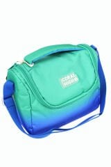 CH 23665 Mavi - Yeşil Geçişli - 3' Lü Okul Çantası Seti - Sırt Ve Beslenme Çantası + Kalemlik