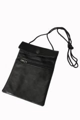 Drps Boyun Askılı Hakiki Deri Pasaportluk, Evrak Çantası Siyah