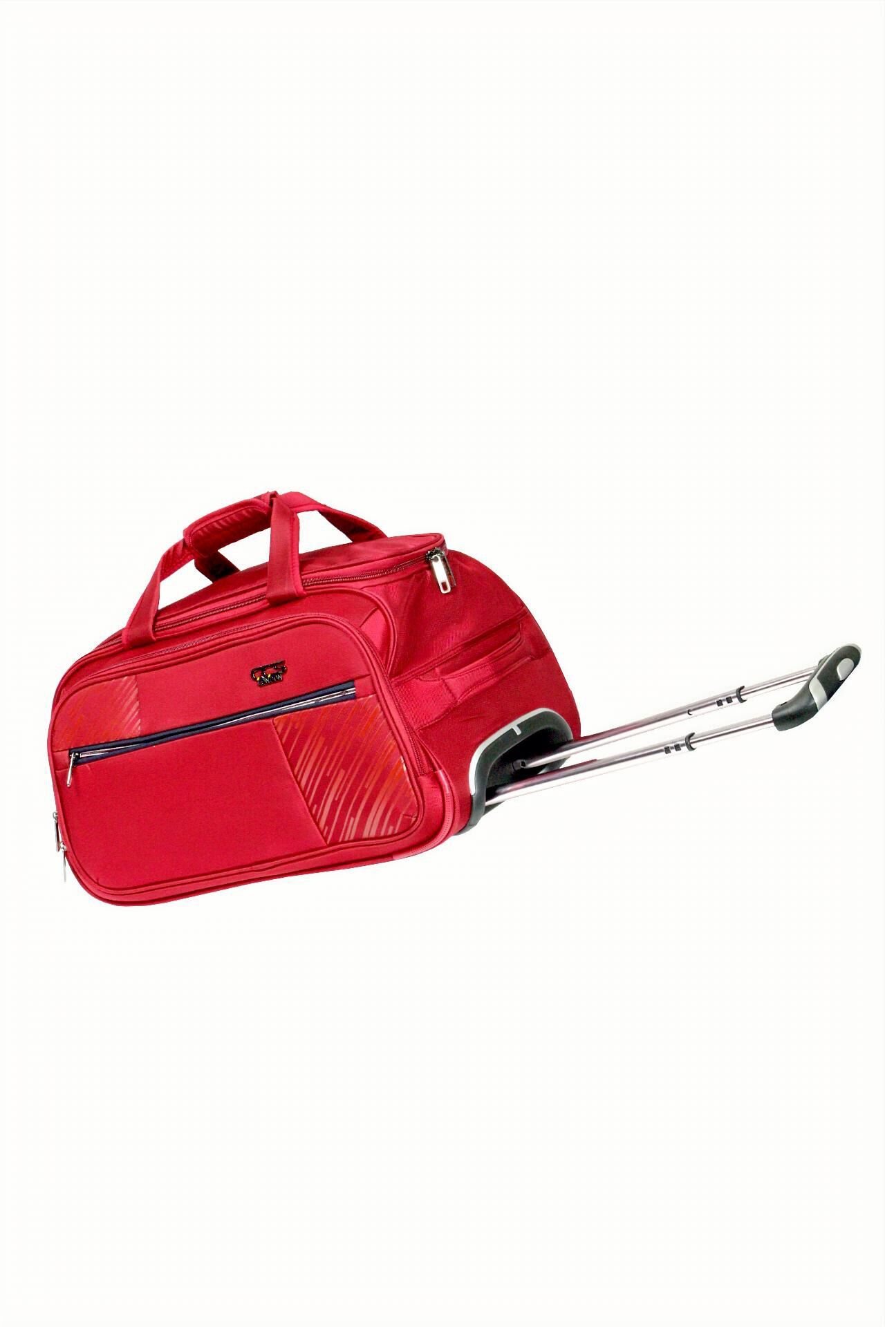 ÇÇS 676 Kumaş Çekçekli, Tekerli Seyahat Çantası- Kabin Boy