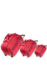 ÇÇS 676 Kumaş Çekçekli, Tekerli Seyahat Çantası- Set