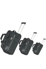 ÇÇS 676 Kumaş Çekçekli, Tekerli Seyahat Çantası- Set