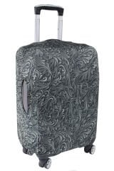 (My#01 Çiçek Desen) VALİZ İÇİN KILIF