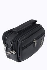 Plevr 8417-S  Us Polo Assn Siyah Suni Deri Omuz Askılı, Kulplu Portföy Çantası