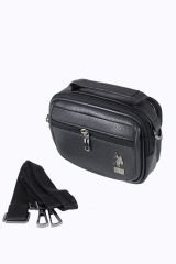 Plevr 8417-S  Us Polo Assn Siyah Suni Deri Omuz Askılı, Kulplu Portföy Çantası