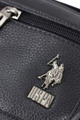 Plevr 8417-S  Us Polo Assn Siyah Suni Deri Omuz Askılı, Kulplu Portföy Çantası Siyah