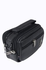 Plevr 8417-S  Us Polo Assn Siyah Suni Deri Omuz Askılı, Kulplu Portföy Çantası Siyah