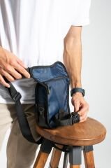 M 1029 Mega Bag Yağmura Dayanıklı Bel, Bacak Çantası, Outdoor Lacivert