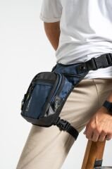 M 1029 Mega Bag Yağmura Dayanıklı Bel, Bacak Çantası, Outdoor Lacivert