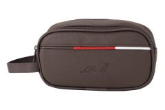 Adm Tommy Suni Deri Traş (Tıraş) Seyahat Çantası, El Çantası Taba