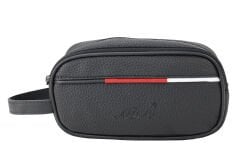 Adm Tommy Suni Deri Traş (Tıraş) Seyahat Çantası, El Çantası Siyah