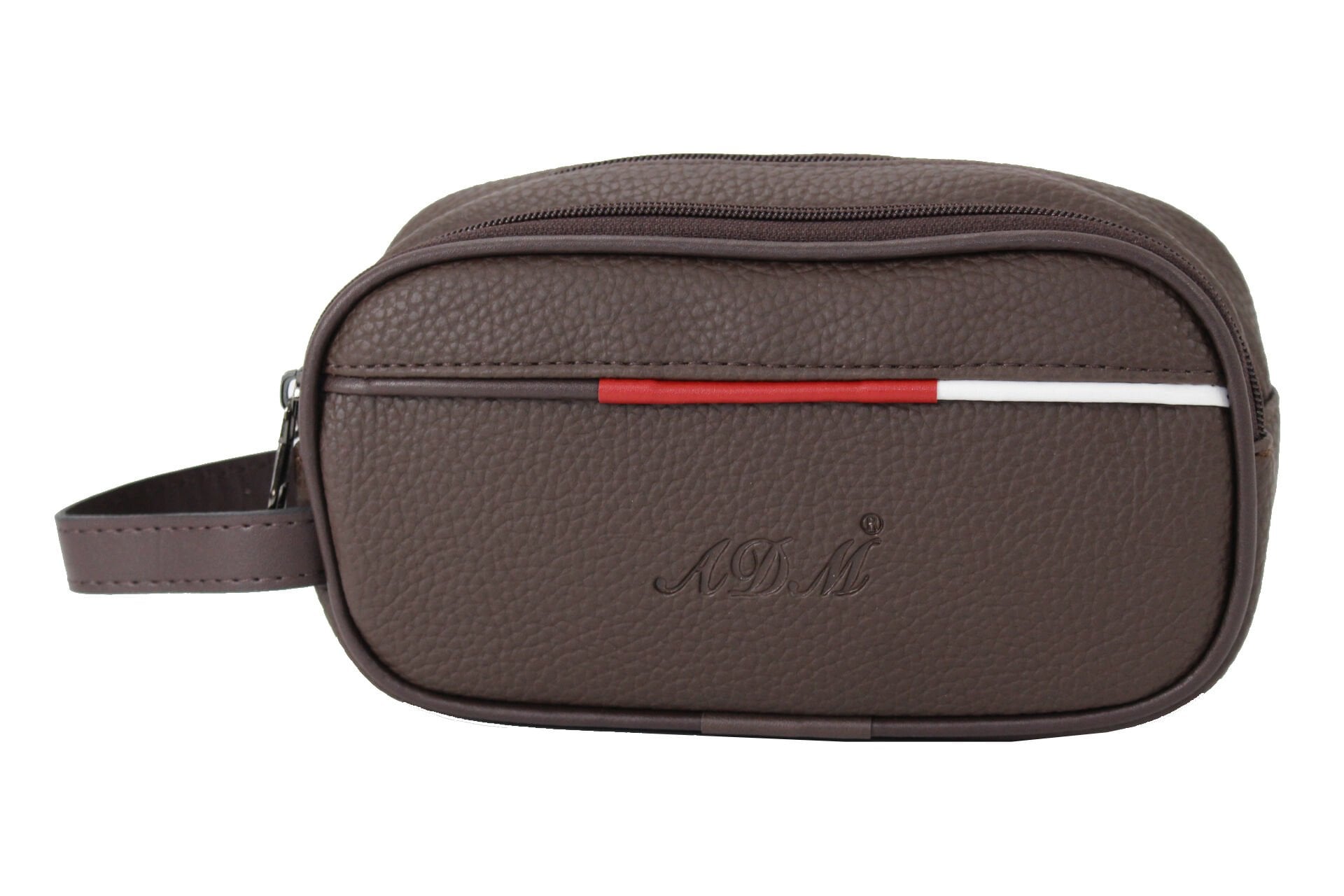 Adm Tommy Suni Deri Traş (Tıraş) Seyahat Çantası, El Çantası Kahverengi