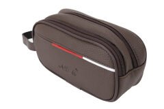 Adm Tommy Suni Deri Traş (Tıraş) Seyahat Çantası, El Çantası Kahverengi