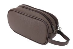 Adm Tommy Suni Deri Traş (Tıraş) Seyahat Çantası, El Çantası Kahverengi