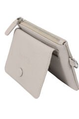 MPCUZ 103 Kadın Unisex, Hakiki Deri, Cüzdan Kartlık Açık Gri