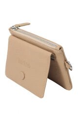 MPCUZ 103 Kadın Unisex, Hakiki Deri, Cüzdan Kartlık Bej