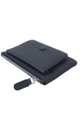 MPCUZ 103 Kadın Unisex, Hakiki Deri, Cüzdan Kartlık Lacivert