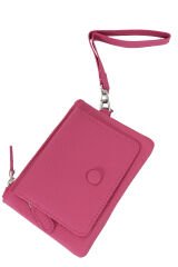 MPCUZ 103 Kadın Unisex, Hakiki Deri, Cüzdan Kartlık Pembe