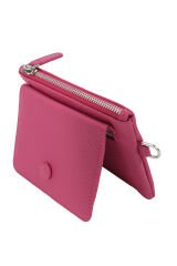 MPCUZ 103 Kadın Unisex, Hakiki Deri, Cüzdan Kartlık Pembe