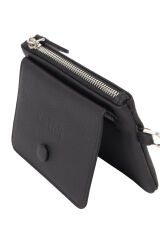 MPCUZ 103 Kadın Unisex, Hakiki Deri, Cüzdan Kartlık Siyah