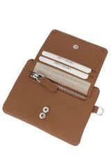 MPCUZ 103 Kadın Unisex, Hakiki Deri, Cüzdan Kartlık Taba