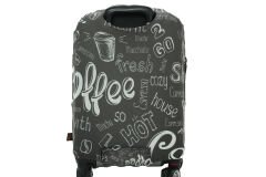 (My#11 Coffee) VALİZ İÇİN KILIF Siyah - Orta Boy