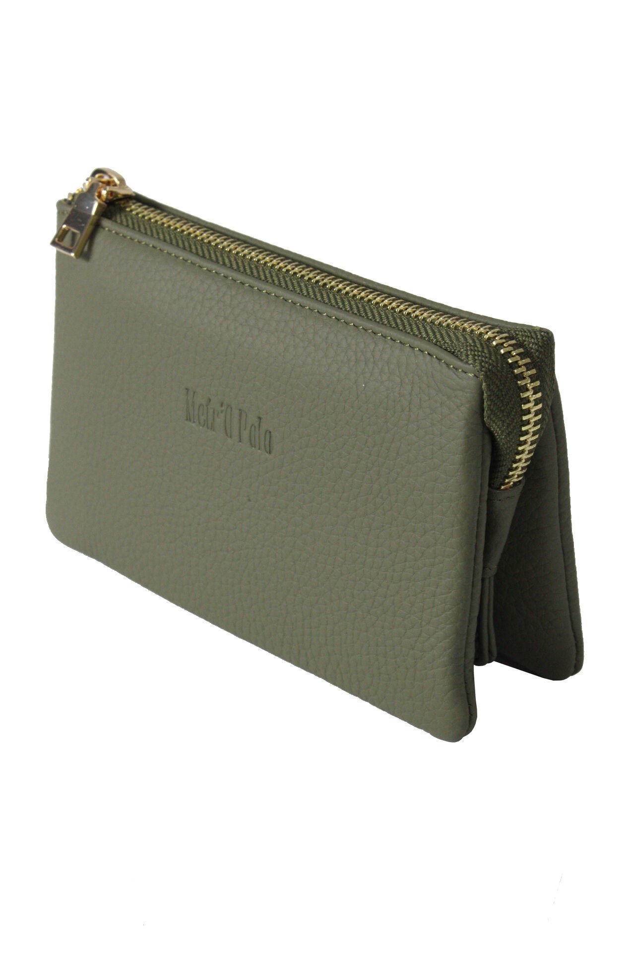 MPCUZ 401 Kadın Unisex, Hakiki Deri, Cüzdan Kartlık, Portföy Haki