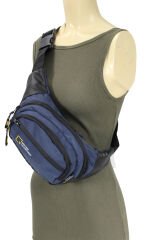 M 1026 Mega Bag Bel Çantası, Çapraz Göğüs Çanta Lacivert