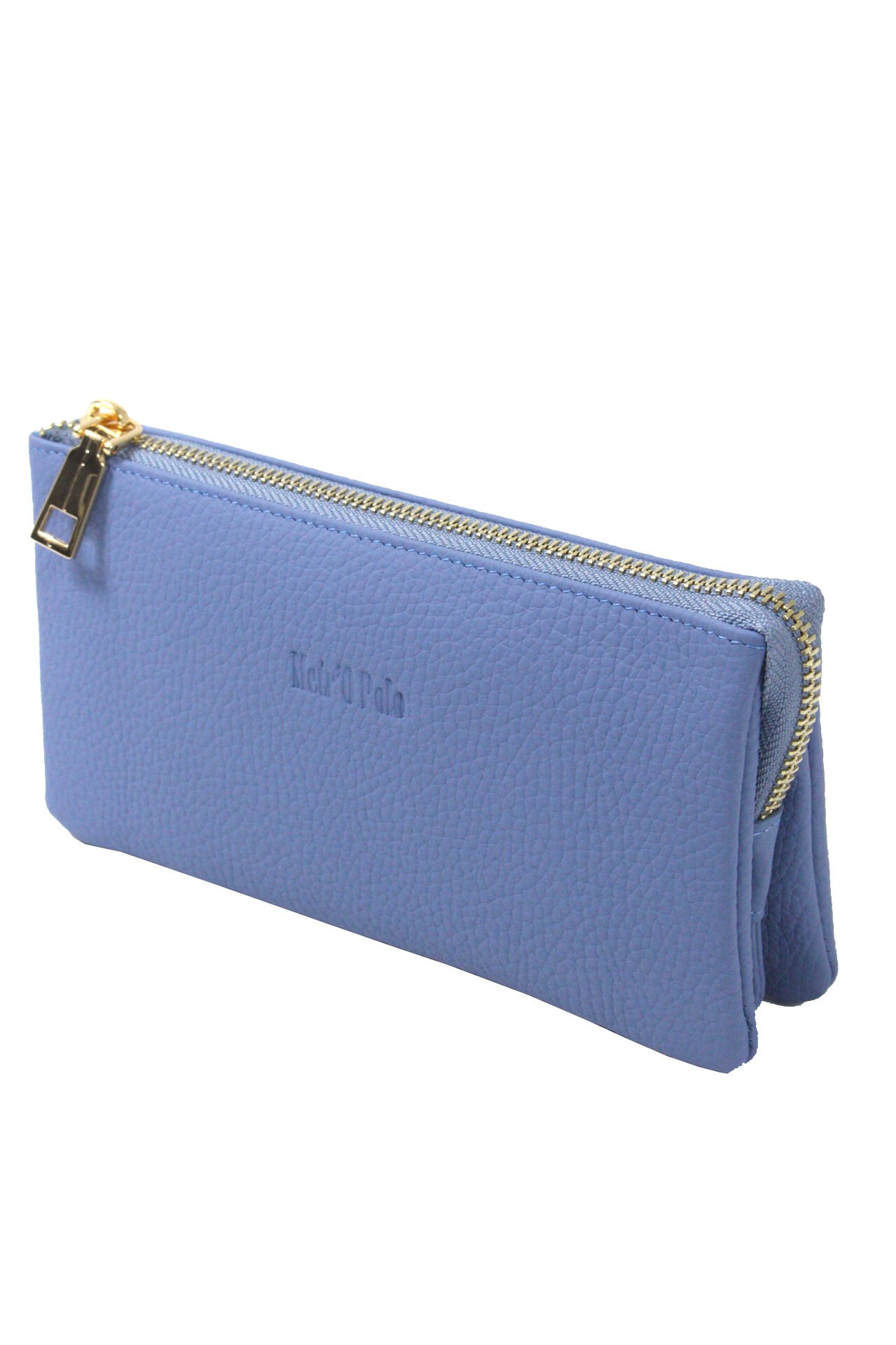 MPCUZ 501 Kadın Unisex, Hakiki Deri, Cüzdan Kartlık, Portföy Mavi