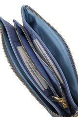 MPCUZ 501 Kadın Unisex, Hakiki Deri, Cüzdan Kartlık, Portföy Mavi