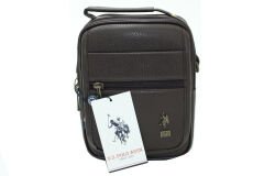 Plevr 6765 Us Polo Assn Suni Deri Omuz Askılı, Kulplu Erkek Portföy Çantası Kahverengi