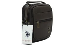 Plevr 6765 Us Polo Assn Suni Deri Omuz Askılı, Kulplu Erkek Portföy Çantası Kahverengi