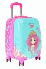 Coral High 16716 Deniz Kızı Desen - ABS  Çocuk Valizi