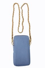 Ççs London 10022 Suni Deri Kadın Telefon Çantası, Telefonluk