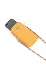 Ççs London 10022 Suni Deri Kadın Telefon Çantası, Telefonluk Sarı