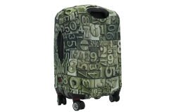 (My#09 Rakamlar) VALİZ İÇİN KILIF Gri - Büyük Boy