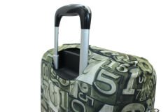 (My#09 Rakamlar) VALİZ İÇİN KILIF Gri - Büyük Boy