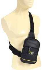 Newish Polo 571 Unisex Polyester Çapraz Çanta, Göğüs Çanta, Portföy, Body Bag Siyah-Sarı