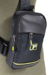 Newish Polo 571 Unisex Polyester Çapraz Çanta, Göğüs Çanta, Portföy, Body Bag Siyah-Sarı