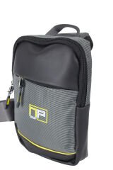 Newish Polo 571 Unisex Polyester Çapraz Çanta, Göğüs Çanta, Portföy, Body Bag Gri-SARI