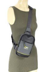 Newish Polo 571 Unisex Polyester Çapraz Çanta, Göğüs Çanta, Portföy, Body Bag Gri-SARI