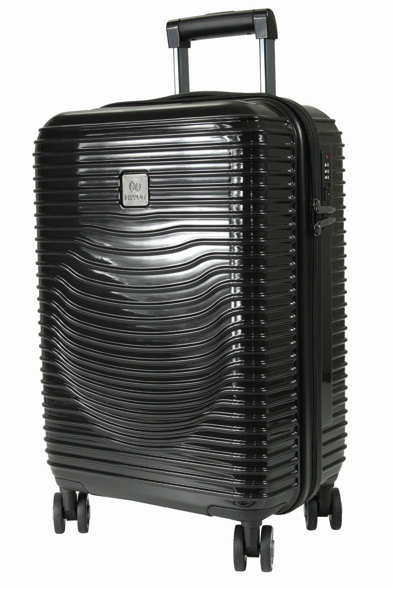 Nippon 1818 Horizon PC - Büyük + Orta + Kabin Boy Valiz / Bavul Seti - Siyah