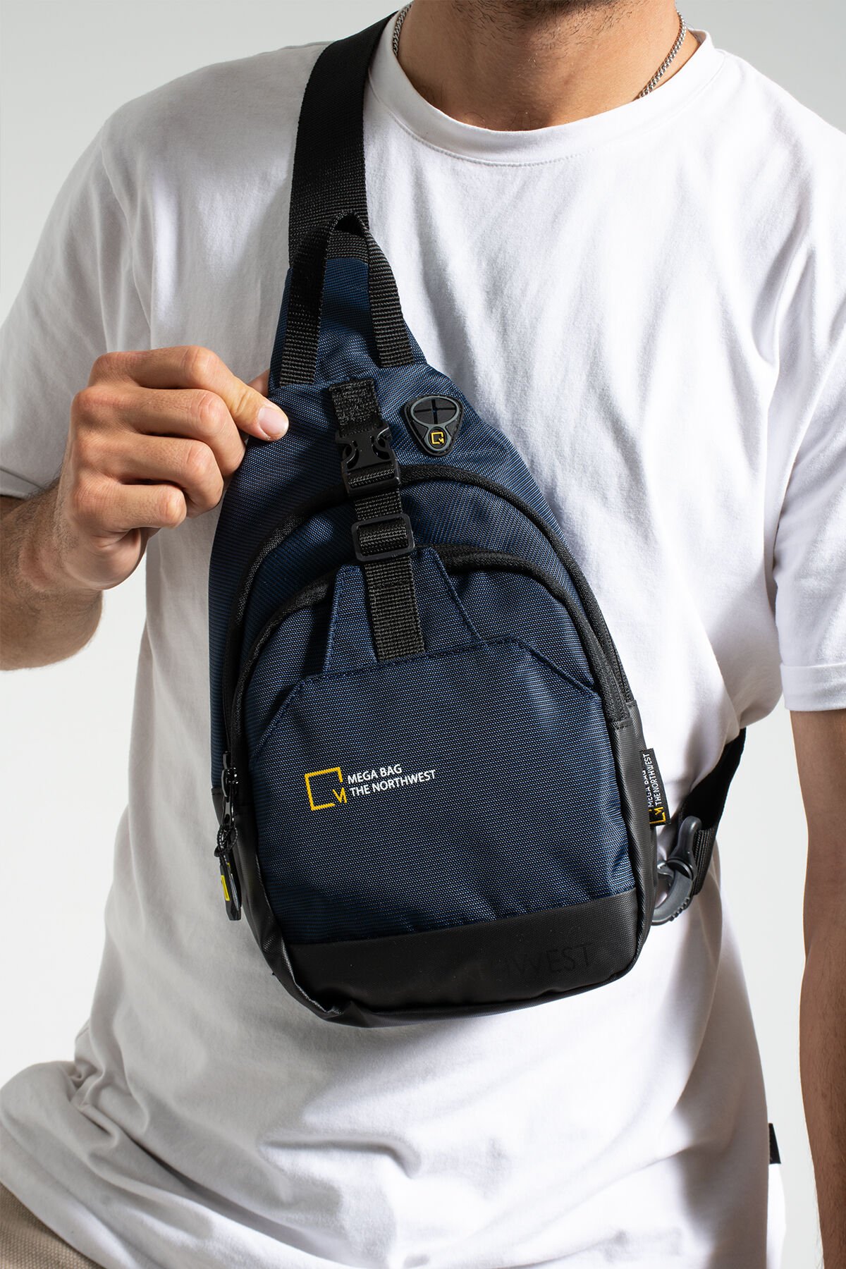 M 1031 Mega Bag Unisex Göğüs Çapraz Çanta, Body Bag Lacivert