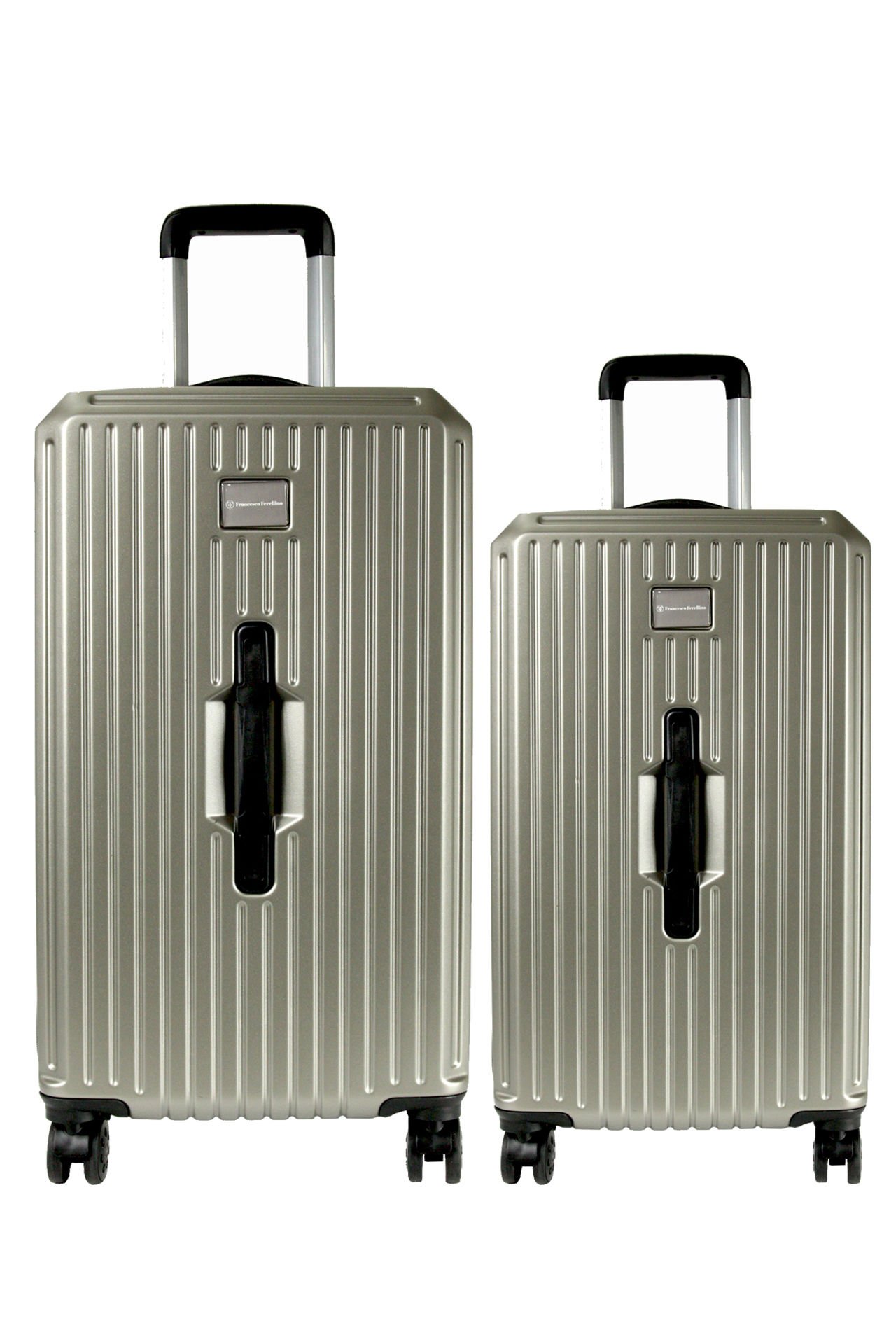 Francesco Ferellino 10706 ABS SANDIK - Büyük + Orta Boy Valiz / Bavul Seti - Krom