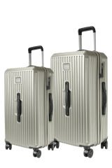 Francesco Ferellino 10706 ABS SANDIK - Büyük + Orta Boy Valiz / Bavul Seti - Krom