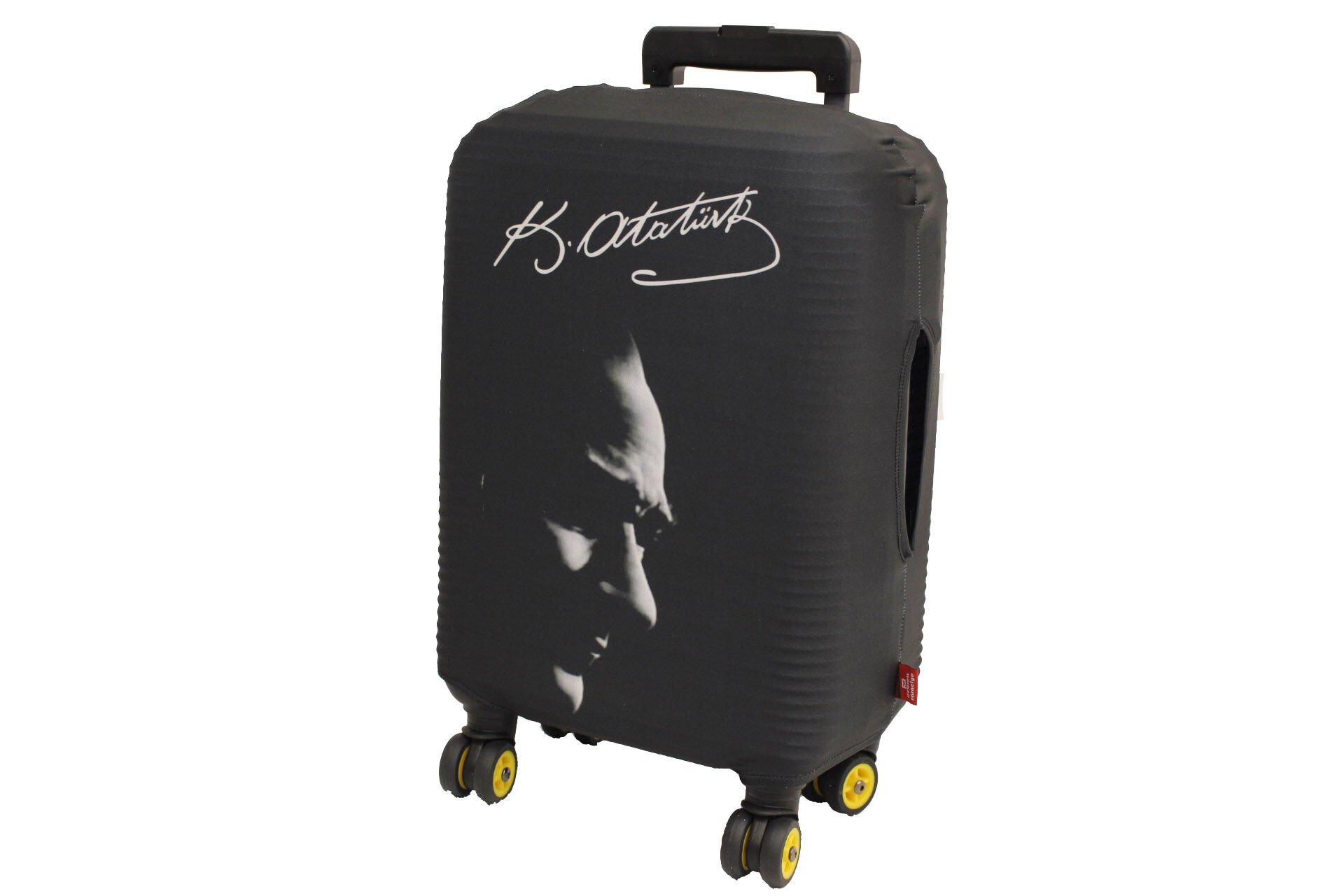 (My#51 Atatürk) VALİZ İÇİN KILIF Siyah - Kabin Boy